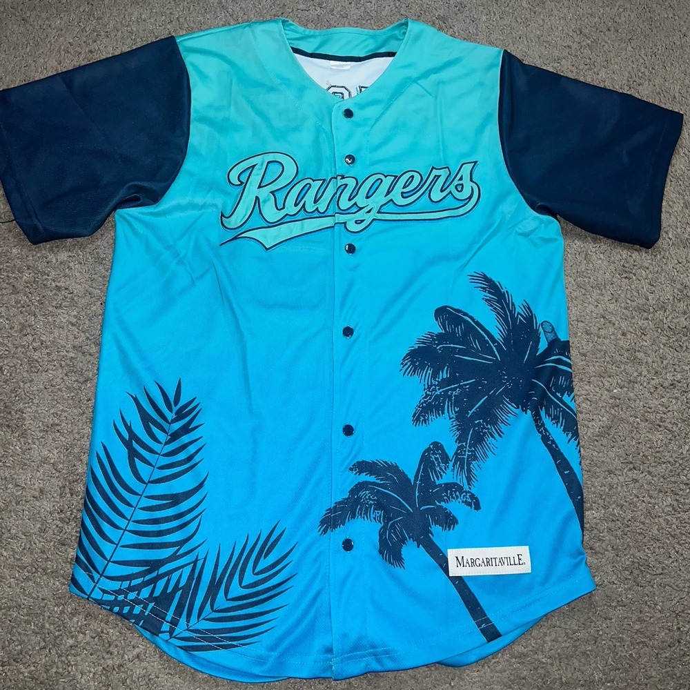 Margaritaville Texas Rangers Jimmy Buffett Night Jersey #25 Blue M